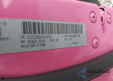 2018 Dodge Challenger Sxt from USA, damaged, VIN 2C3CDZAG8JH310769